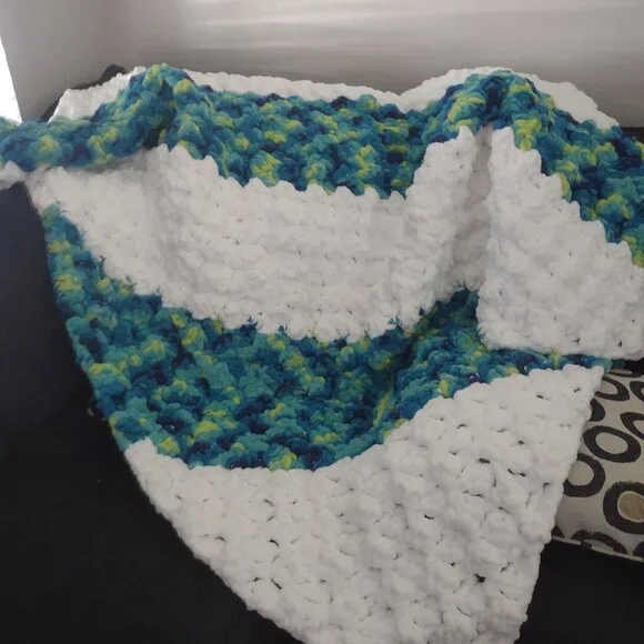 Chenille Handmade Crocheted Baby, Toddler, ND, Anxiety Heavy Blanket